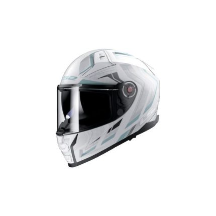 LS2 FF811 Vector II Alizer Blanco-Plata Casco Integral Moto