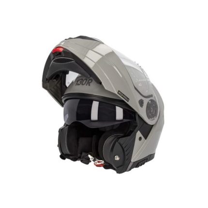 130R Helmets Showa Gris Casco Modular Moto