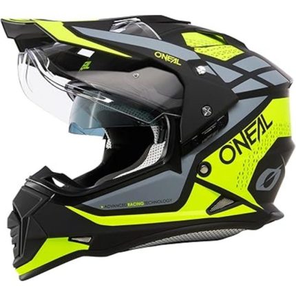 O’NEAL Sierra 2206 R Casco Moto Enduro Negro Amarillo Neón Gris