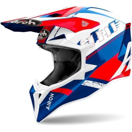 Airoh Wraaap Feel Azul/Rojo Casco de Motocross