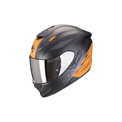 Scorpion Exo 1400 Evo 2 Air Luma Casco Integral Negro Mate-Naranja