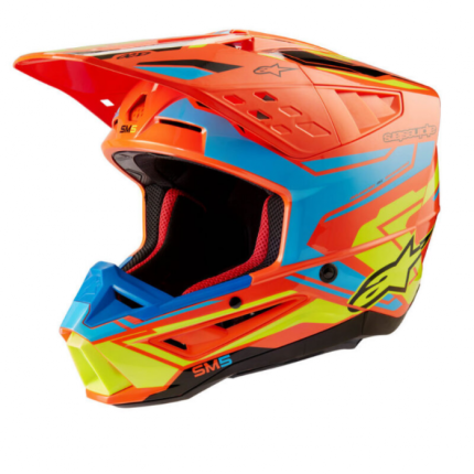 Alpinestars S-M5 Action Azul/Naranja Casco de Motocross