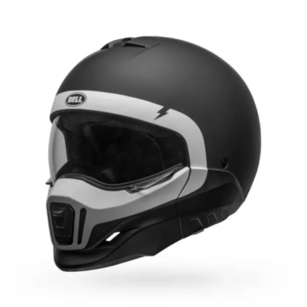 Bell Broozer Cranium Negro Mate/Blanco Casco Modular