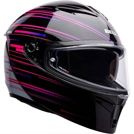 Casco Moto Calle Lithium Motion Negro Certificado QR Bell